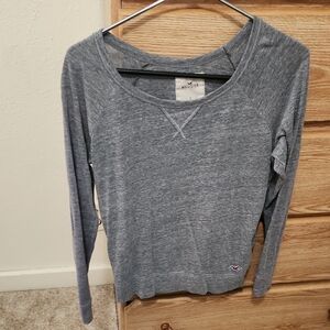 Hollister Women's Heather Gray Long Sleeve Tee